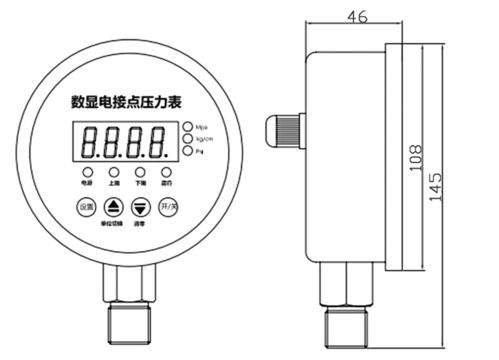 上海隆旅yl 818e數(shù)顯電接點(diǎn)壓力表智能數(shù)顯控制器